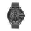 Diesel Mega Chief Chronograph in grau mit Milanaiseband fuer Herren DZ4527