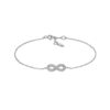 Dezentes Fossil Damen Infinity Armband Silber 925 JFS00633040