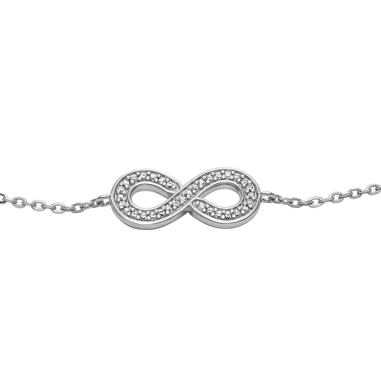 Dezentes Fossil Damen Infinity Armband Silber 925 JFS00633040b