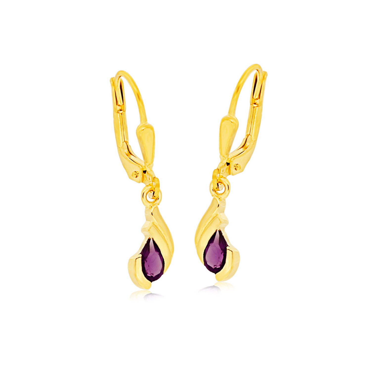 Optimus Amethyst Damen Ohrhaenger Gold 333 23 117275