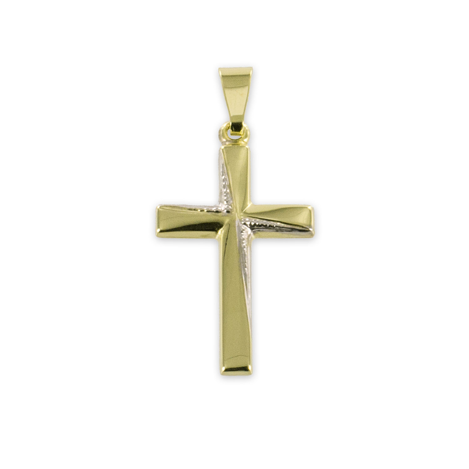 Optimus Kreuz Anhaenger Gold bicolor 25 mm 53 1530 2