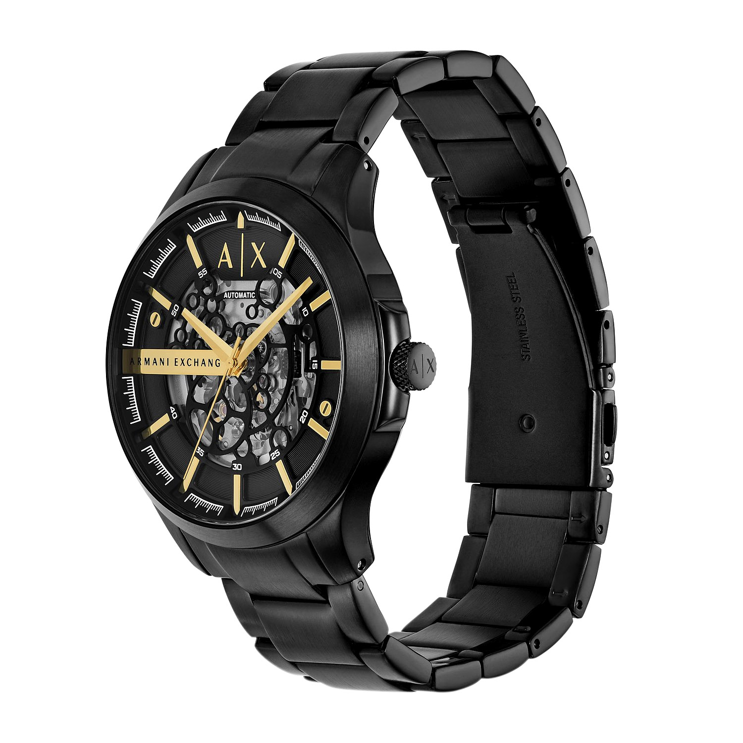 Armani Exchange Automatikuhr aus Edelstahl in Schwarz AX2463 1