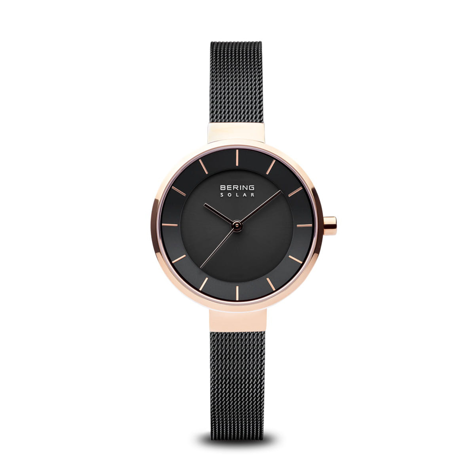 Bering Slim Solar Damenuhr Rosegold Design klassisch 14631 166 1