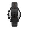 Diesel Griffed Chronograph Skull mit Totenkopf und Lederband fuer Herren DZ4576a