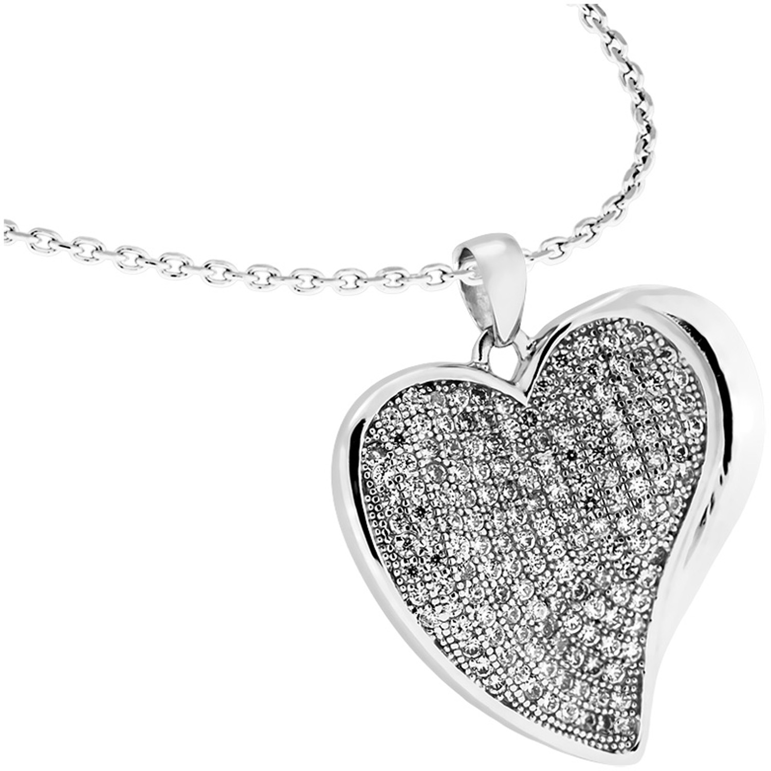 Kettenanhaenger Gewoelbtes Herz Optimus O 20 MM mit Kette 59 806201