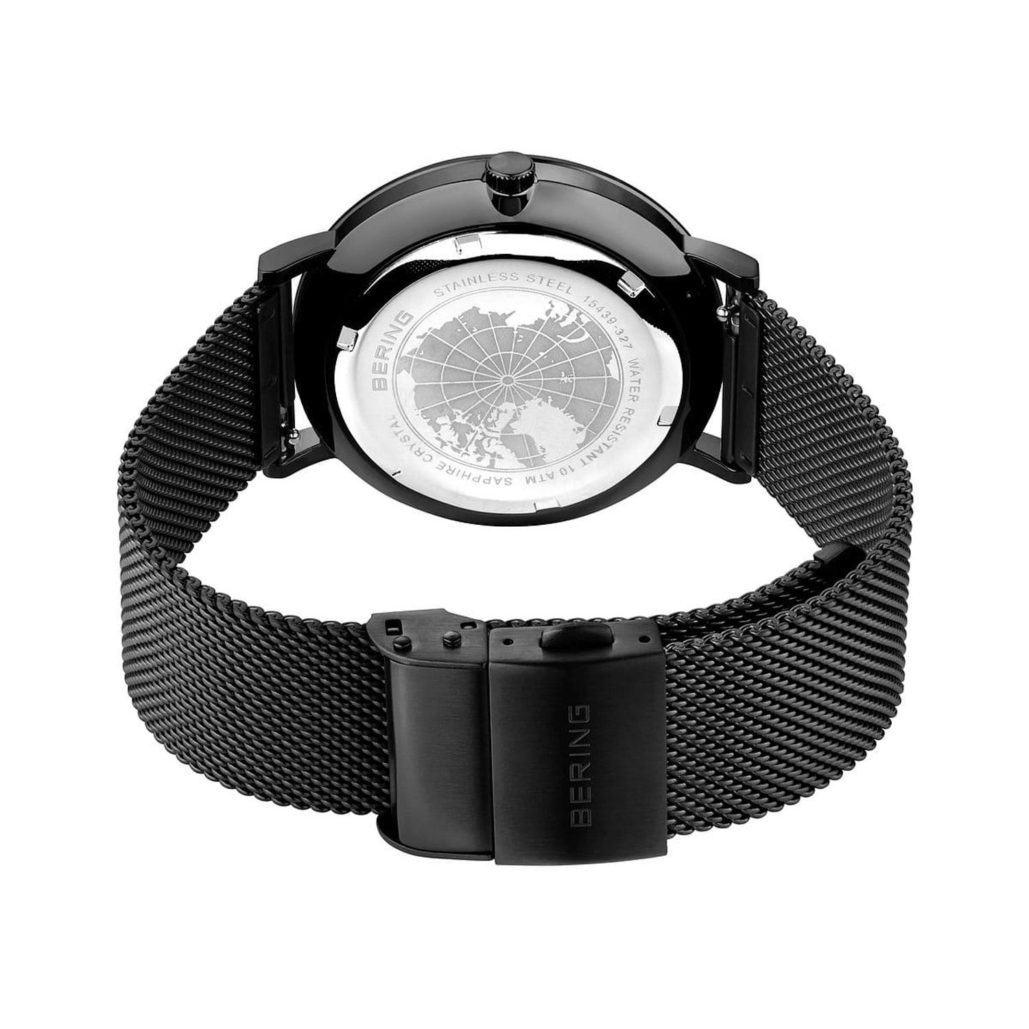 Bering Slim Solar Herrenuhr Safirglas klassisch schwarz 15439 327a