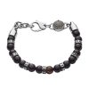 Diesel Beads Armband Edelstahl Schwarzer Achat DX1163040