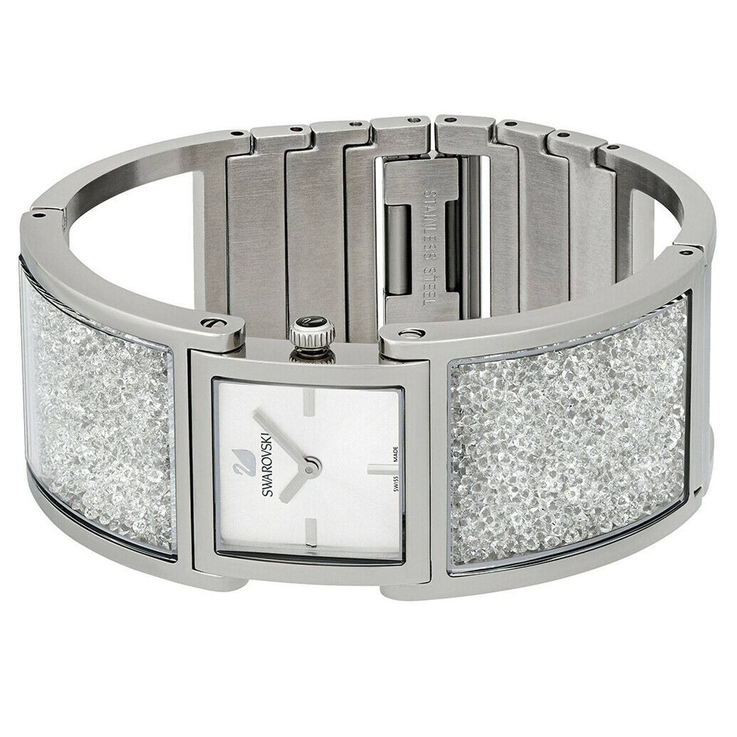 Swarovski Damenuhr Crystalline Quadratisch Silber 5027134a