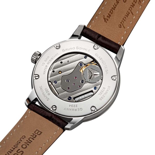 Klassische Glashuette Lederbanduhr von Bruno Soehnle Hamburg 17 13201 221 2