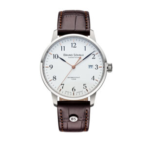 Klassische Glashütte Lederbanduhr von Bruno Söhnle Hamburg