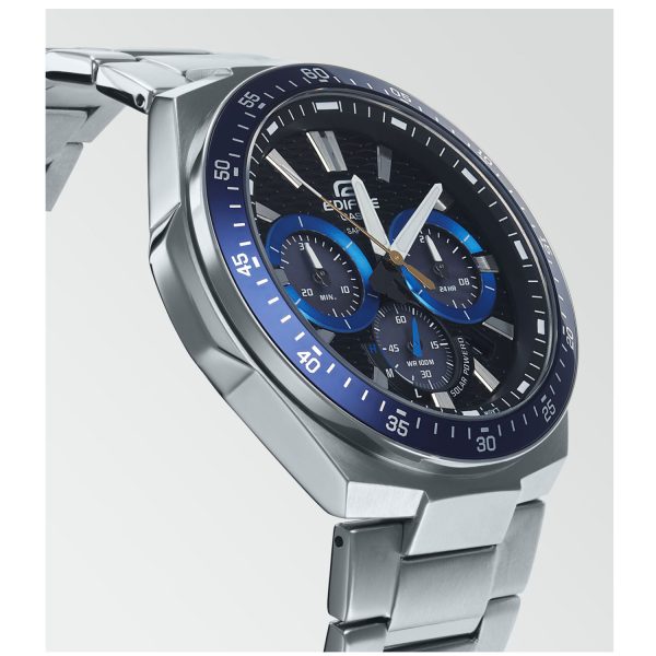 Edifice Solar Herrenuhr Safirglas Chrono 10 Bar EFS S600D 1A2VUEFb