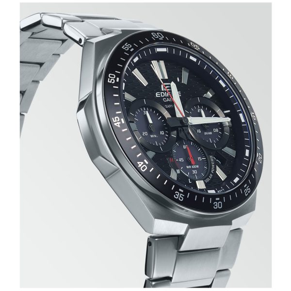 Edifice Solar Herrenuhr Safirglas Chrono 10 Bar EFS S600D 1A4VUEFb