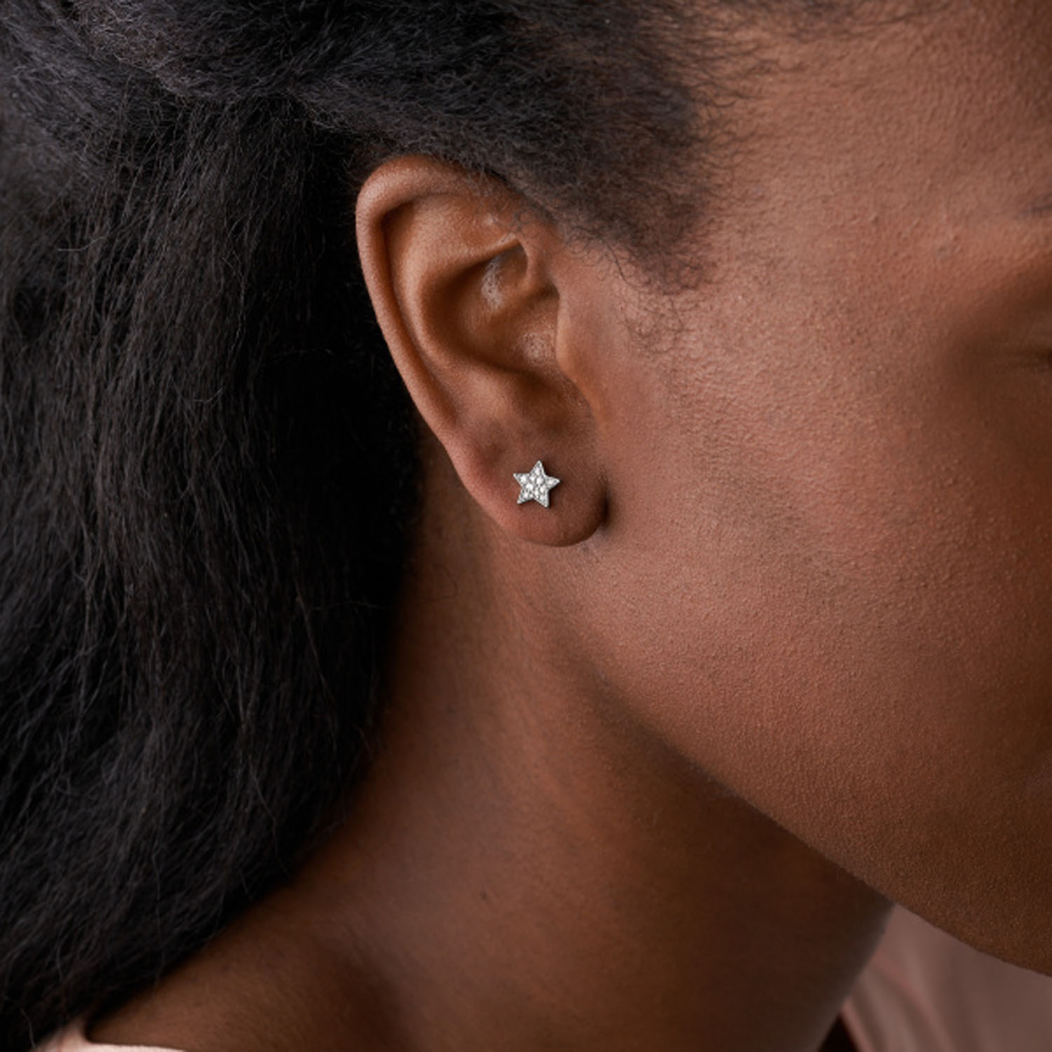 Fossil Glitz Star Ohrstecker Sterne Sterling Silber JFS00152040a