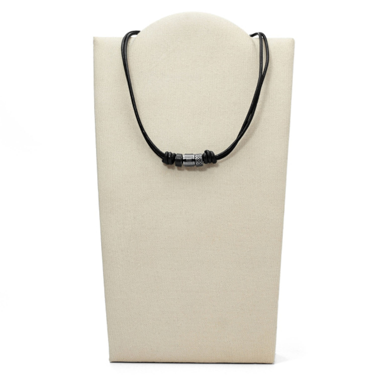 Fossil Herrenkette Leder Edelstahl Beads JF00501797a