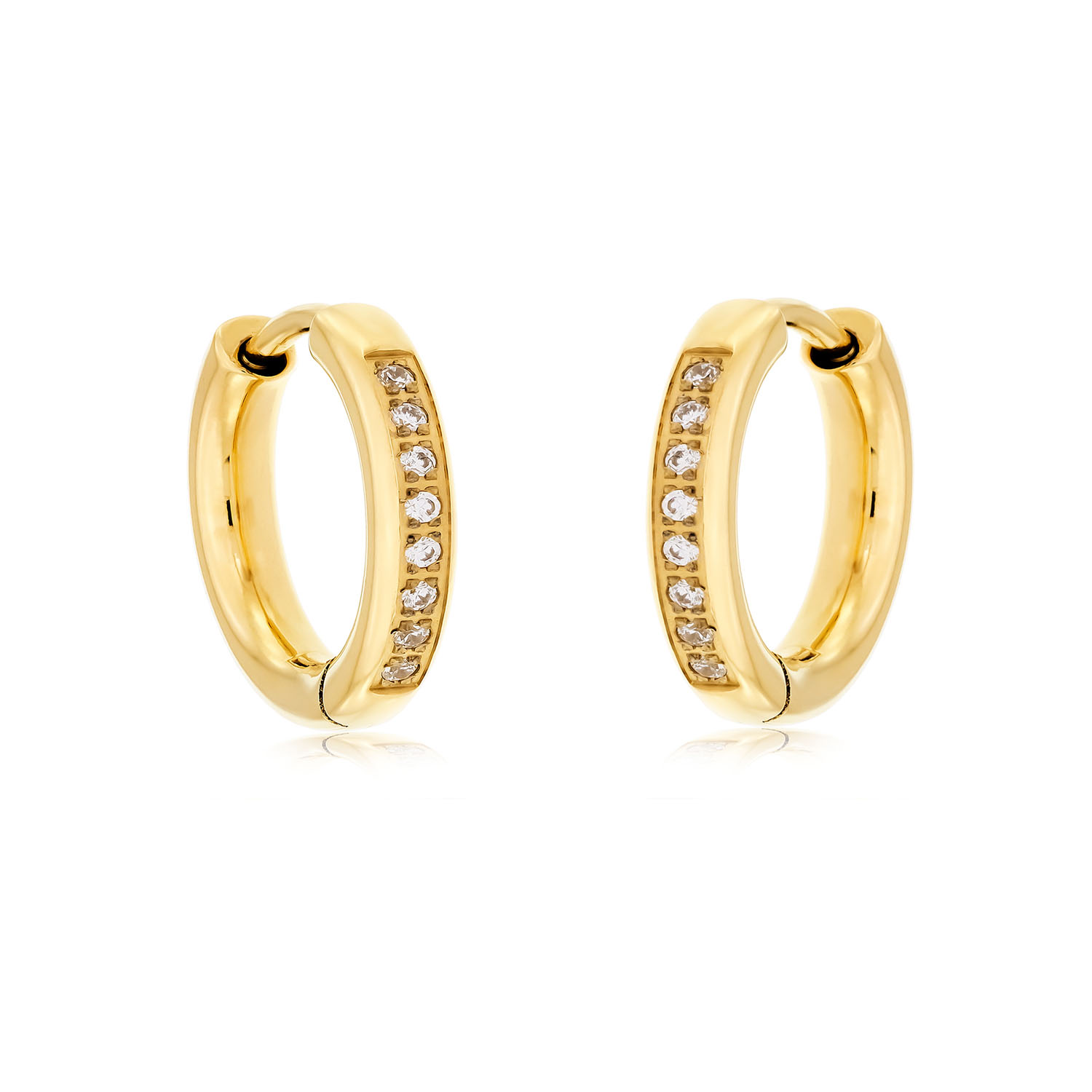 Titan Novellus Klappcreole Zirkonia Goldfarbend O 15 mm 41 401130 152 1