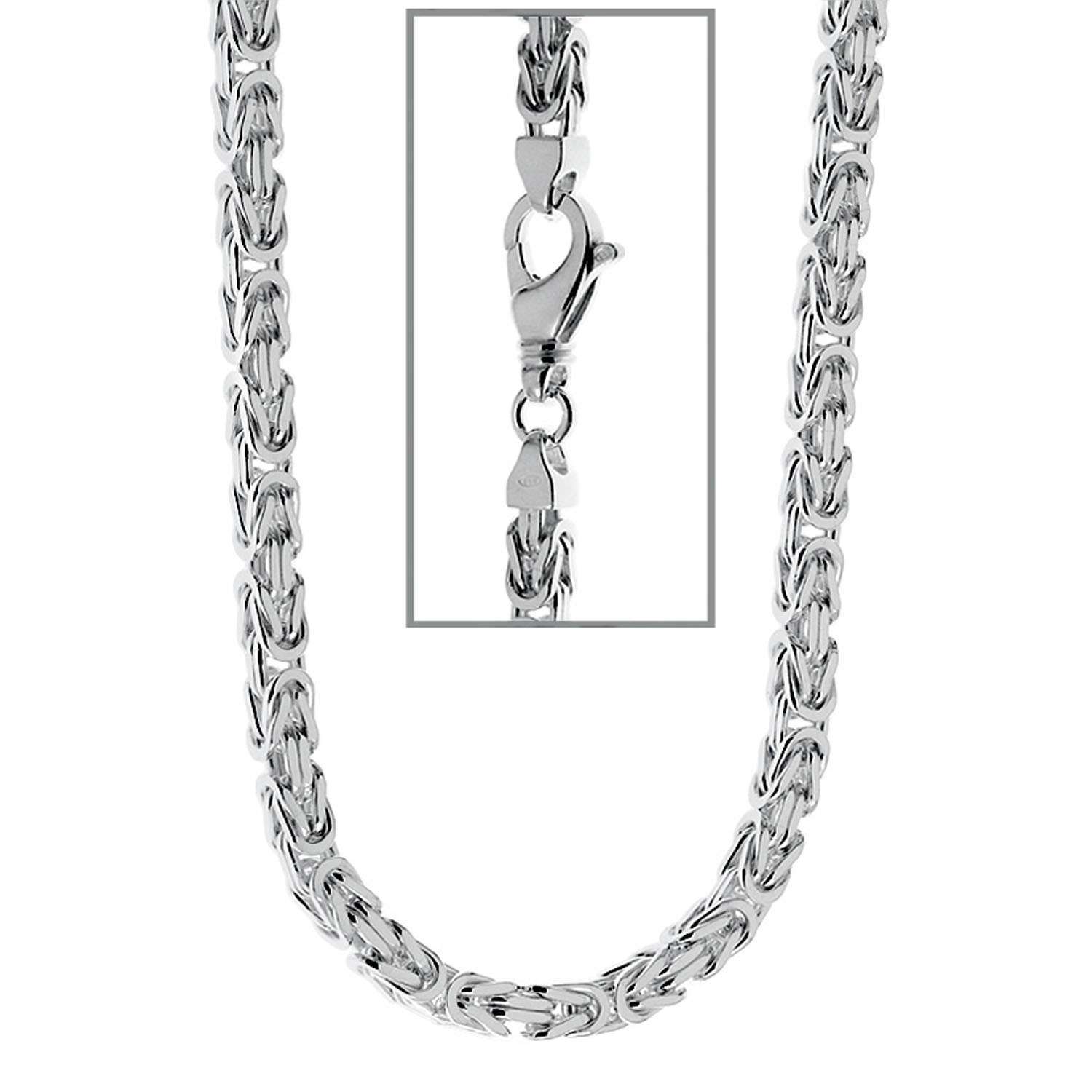 Herren Koenigskette Sterling Silber 4 Kant poliert 6mm 79 25140a