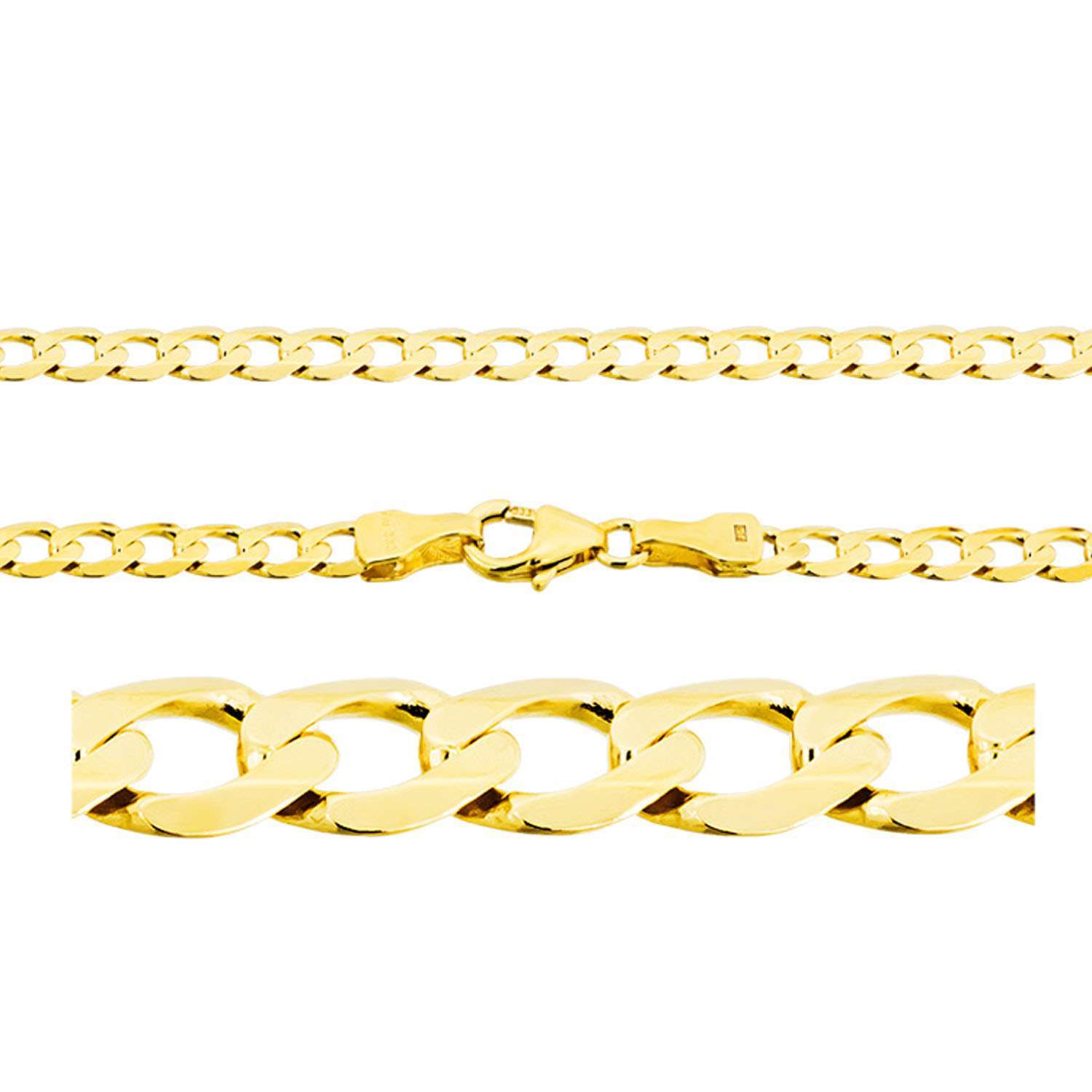 Massive Goldene Panzerkette Diamantiert 8 Karat 73 115107a