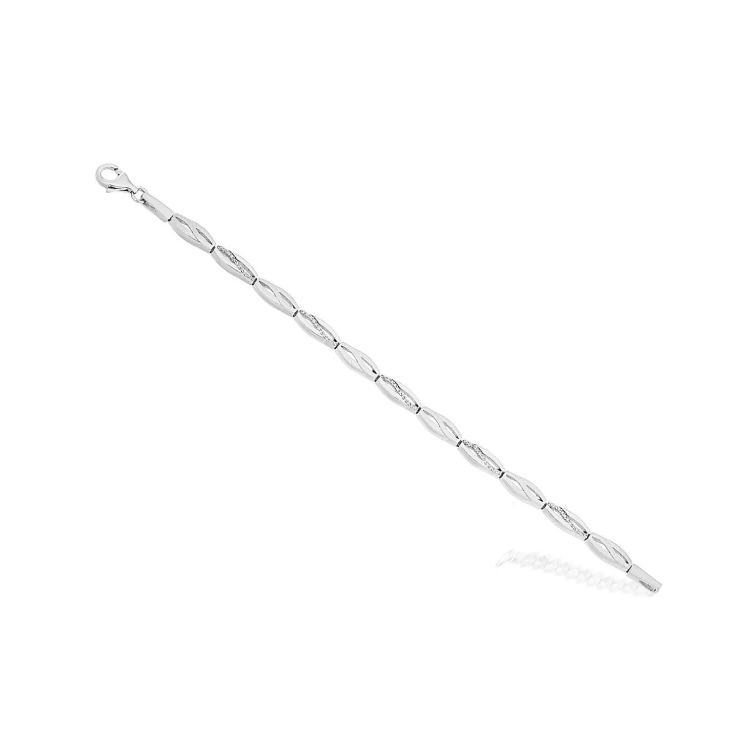 Optimus Armband 925er Silber Zirkonia matt poliert 79 212210 19