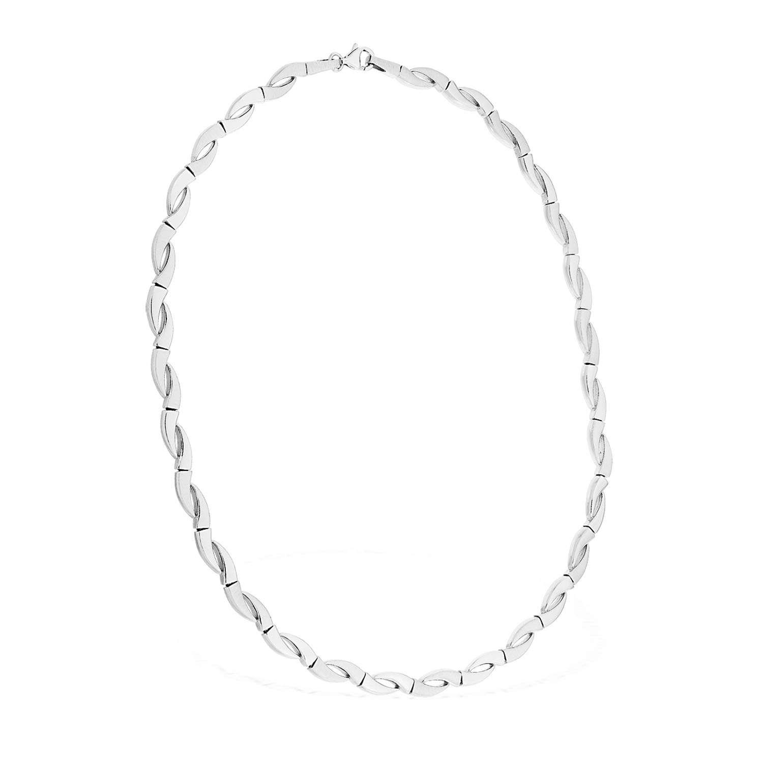 Optimus Damencollier Silber Rhodiniert offene Glieder 79 212203 45