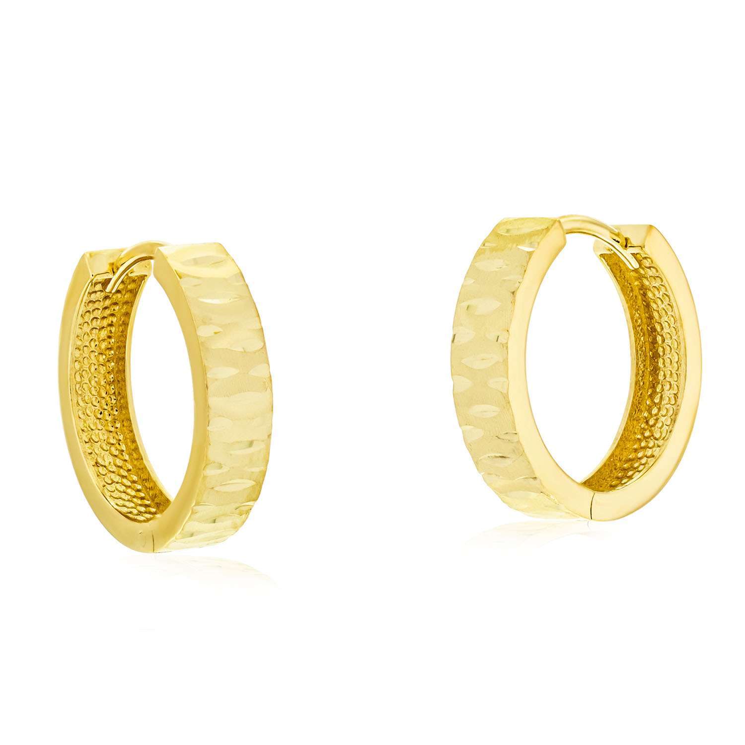 Optimus Ohrschmuck Matt Poliert Diamantiert 333er Gold 43 192215 1