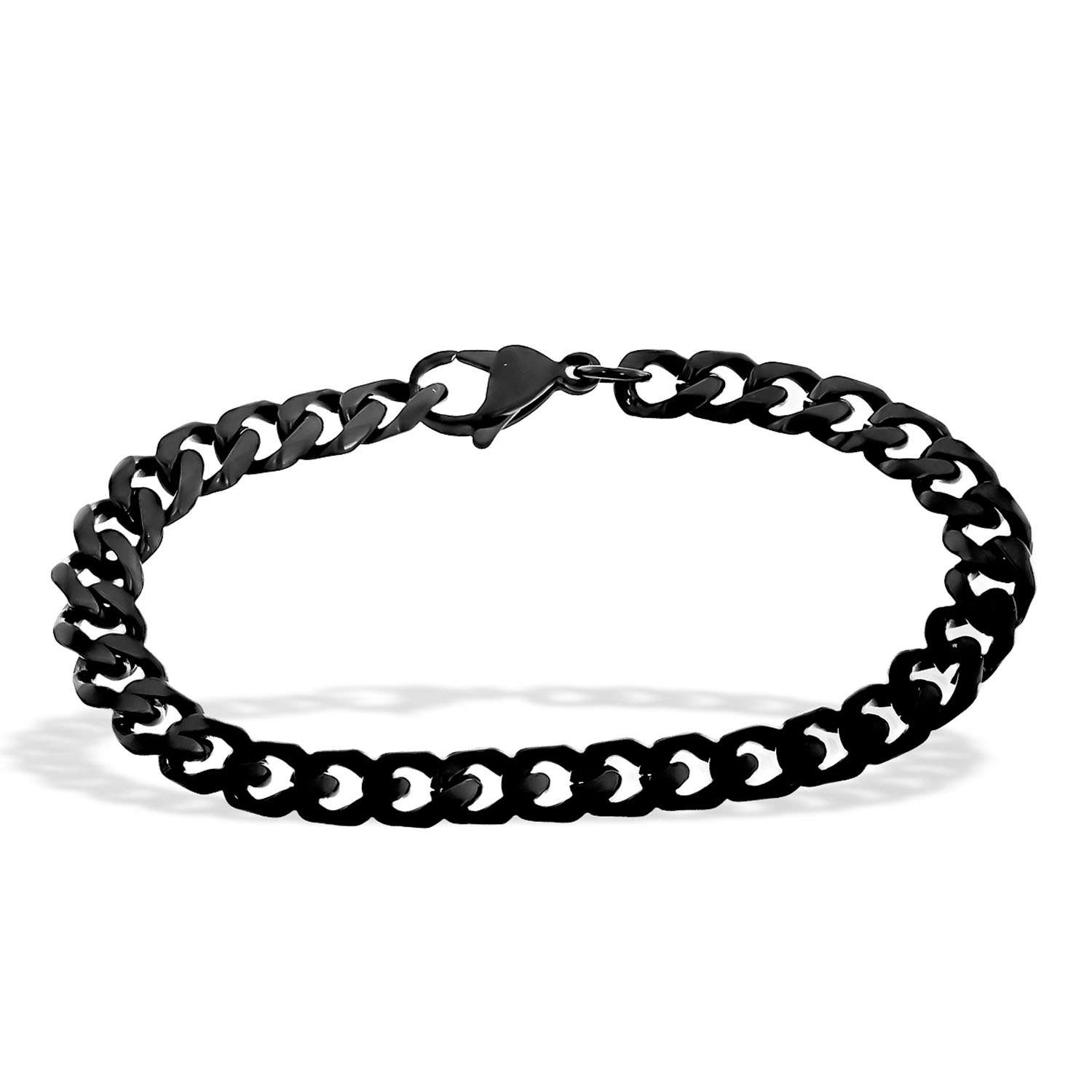 Panzerarmband Edelstahl Schwarz Matt O 8 MM 70 500150 22