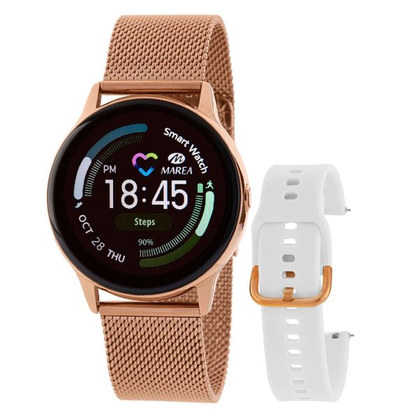 Runde Marea Smartwatch Edelstahl Wechselarmband B58008 5