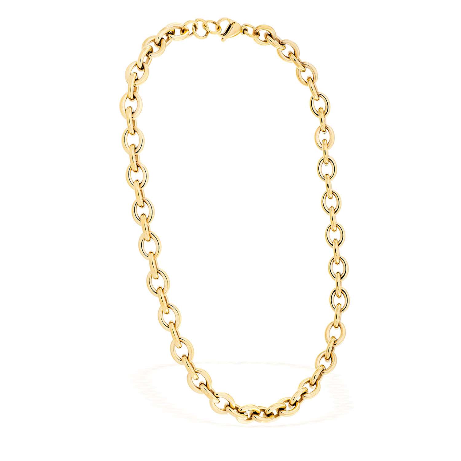 Vergoldetes Novellus Damen Collier Edelstahl poliert 70 502103 492