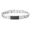 Fossil Panzerarmband Edelstahl Schwarzes Mittelteil JF03315040