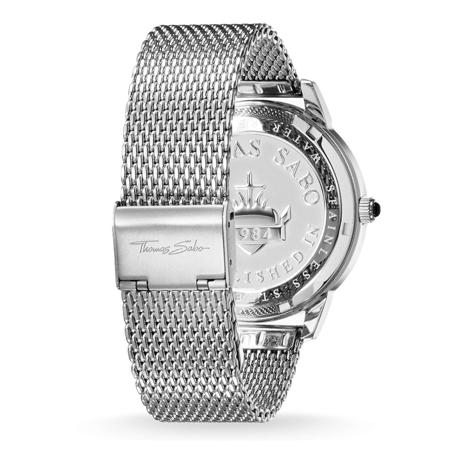 Thomas Sabo Edelstahl Herrenuhr poliertes Armband WA0152 201 203a