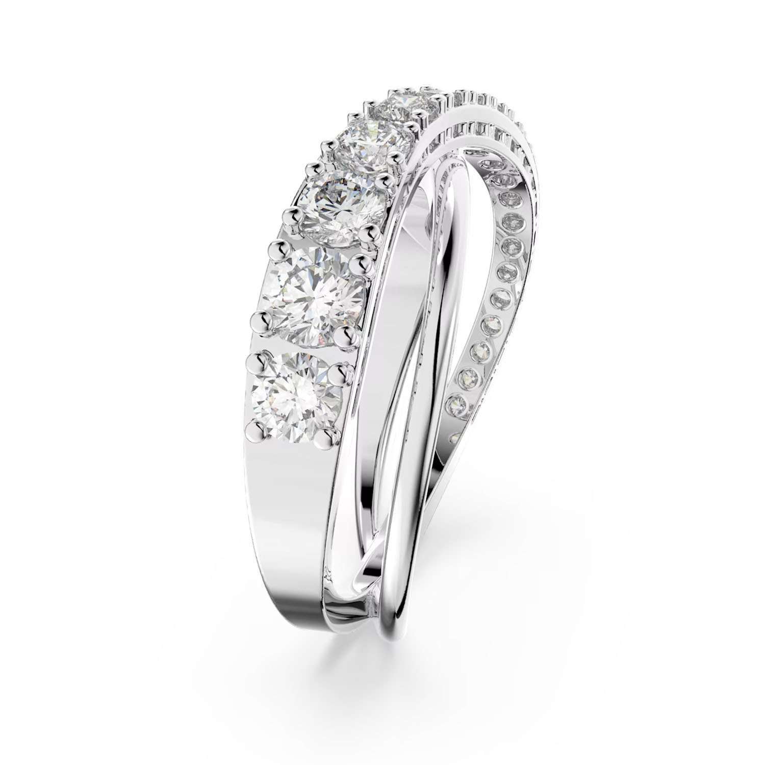 Funkelnder Damenring Swarowski Weiss Rhodiniert 5572710