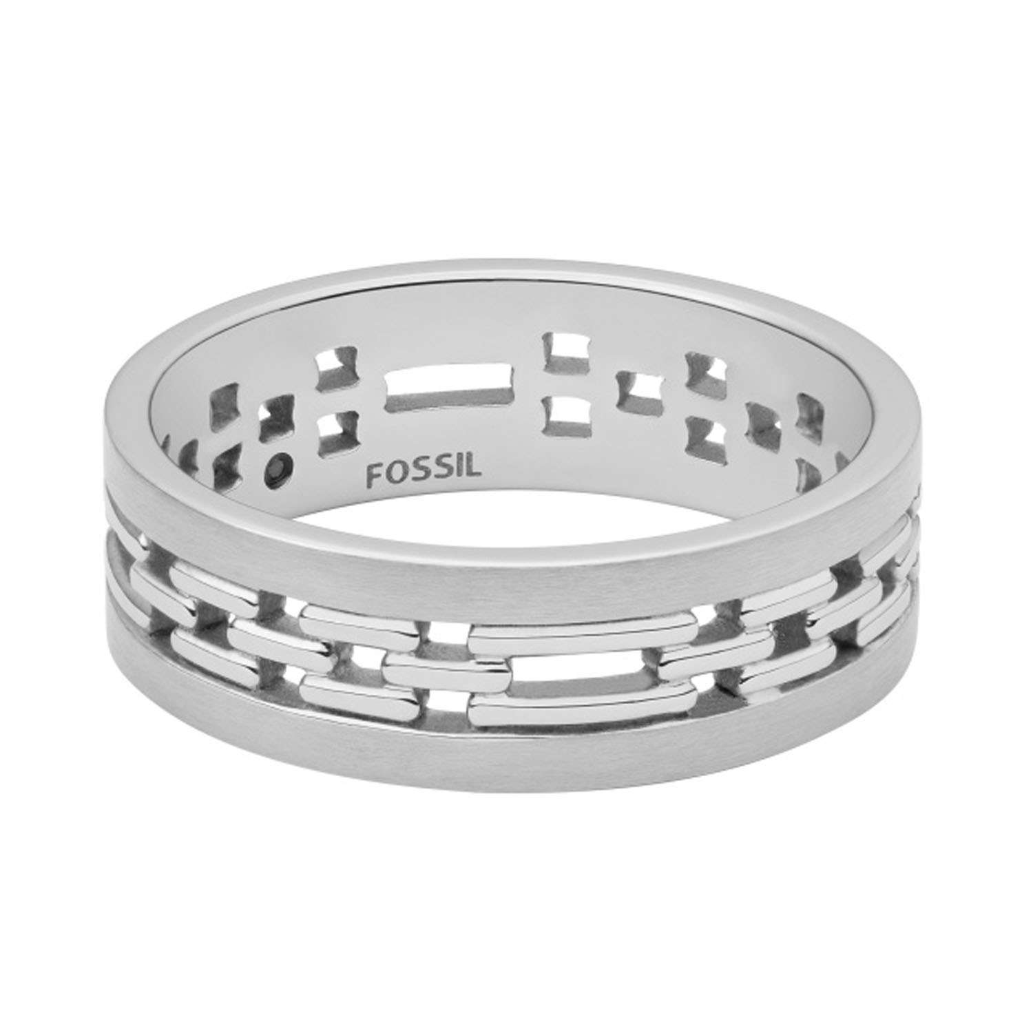 Offener Herrenring Fossil Edelstahl matt poliert JF04212040b