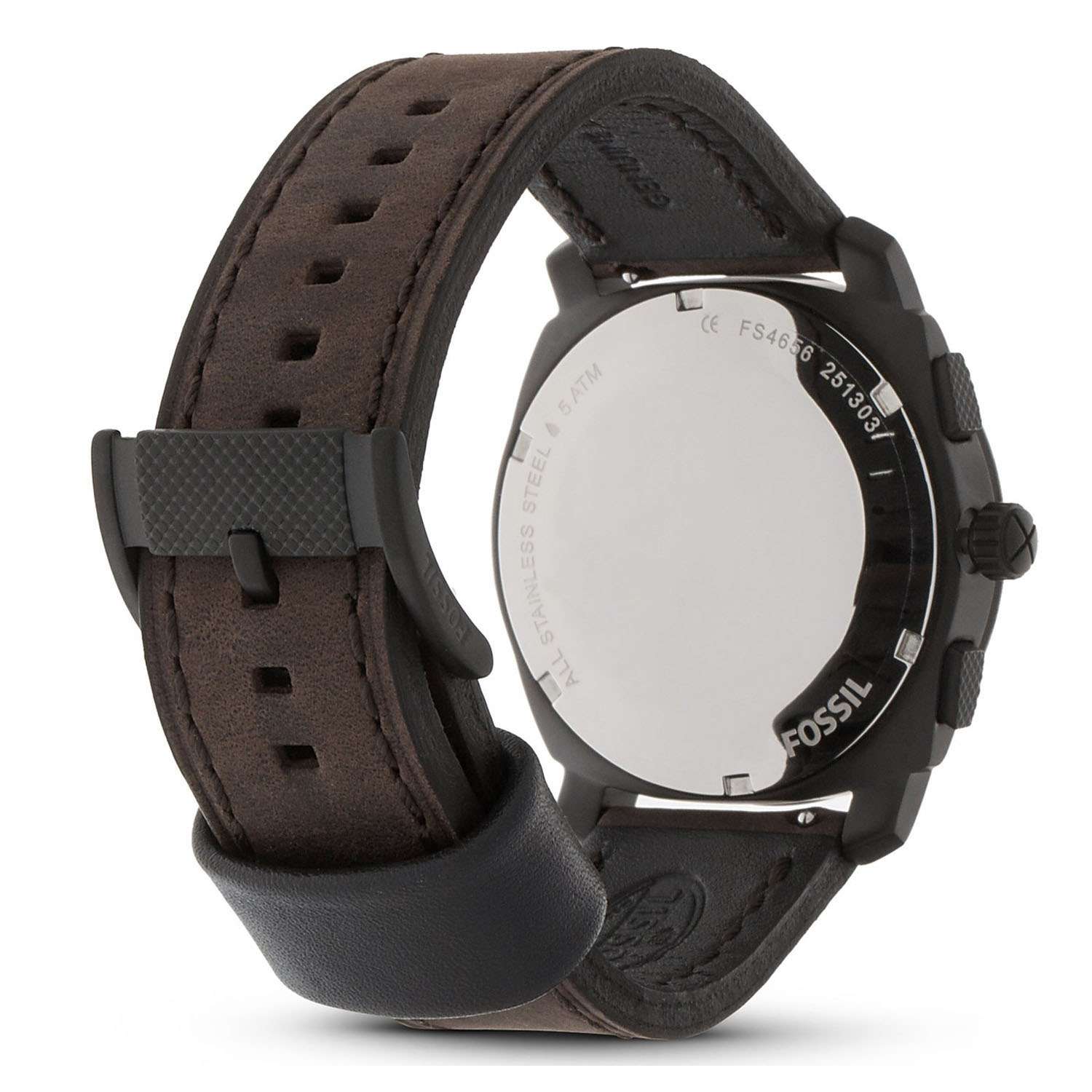 Uhren Set Fossil Chronograph und Schmuck Lederarmband FS5251SETc