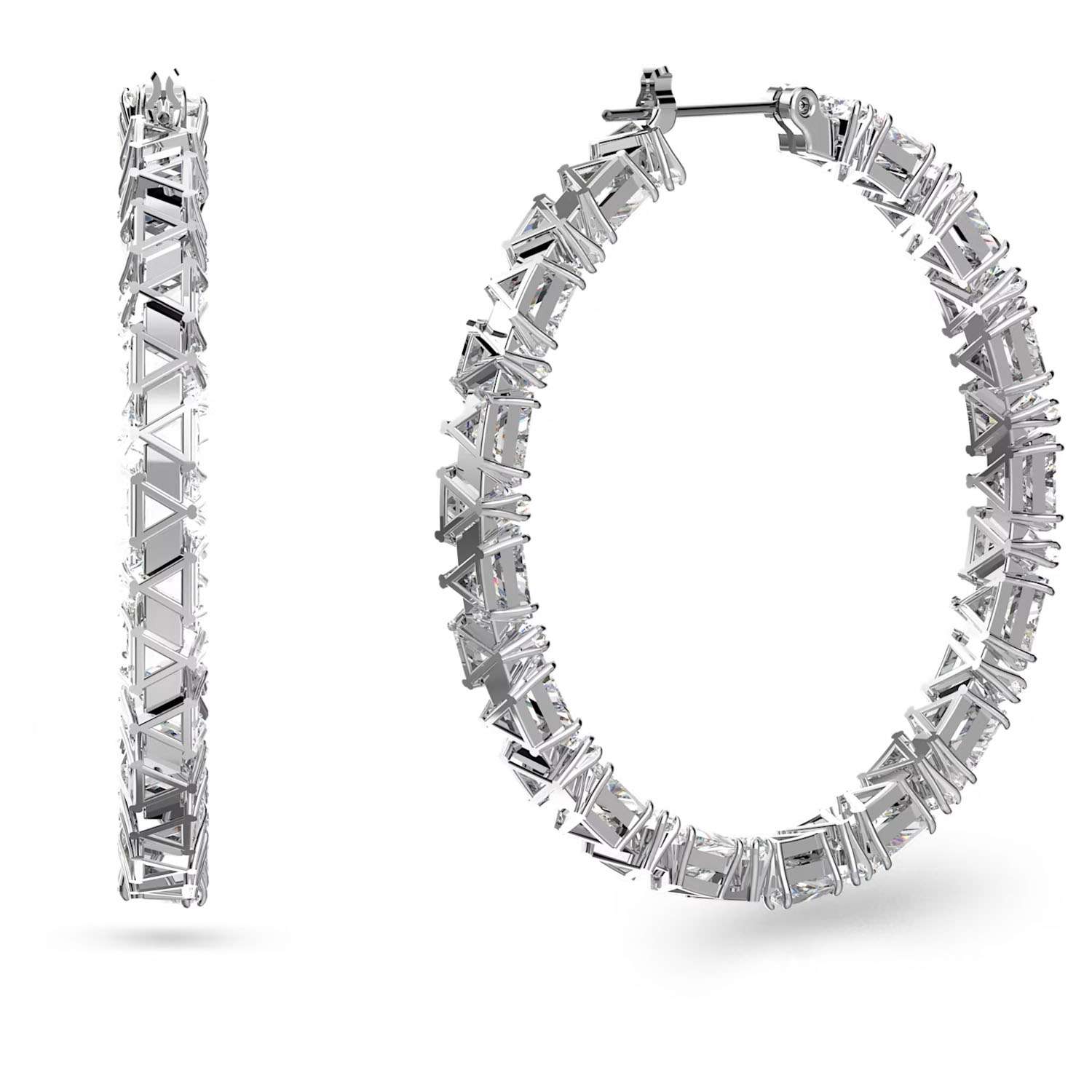 Zauberhafte Swarovski Creolen Ortyx Trilliant Schliff 5632466a