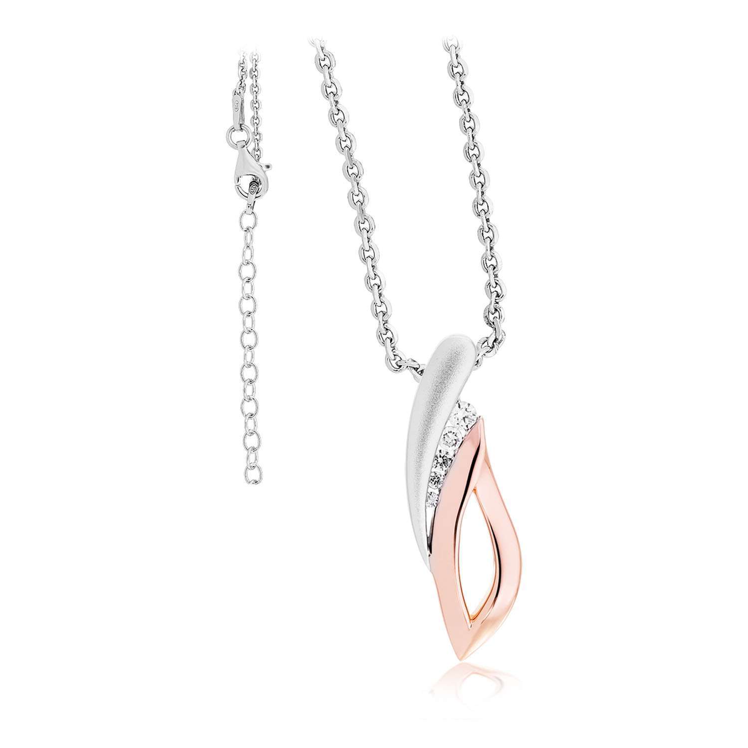 Damen Silberanhaenger Rosegold Bicolor mit Zirkoniasteinen 59 812203 5