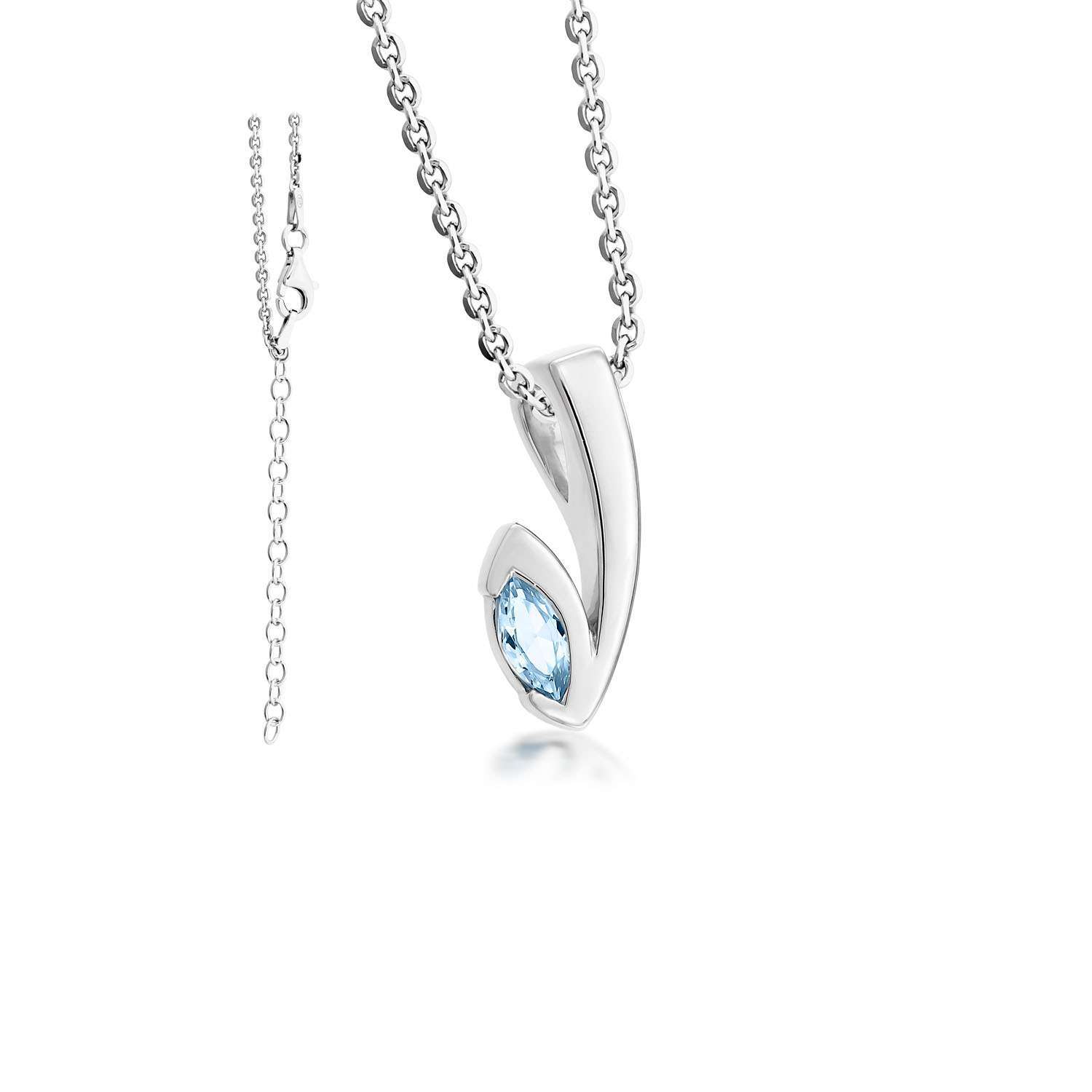 Hellblauer Optimus Silber Anhaenger Aquamarin synthetisch 59 811074