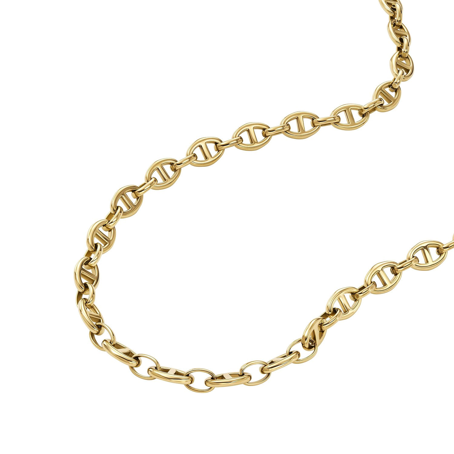 Stylische Fossil Ankerkette Heritage goldfarbend JF04521710a