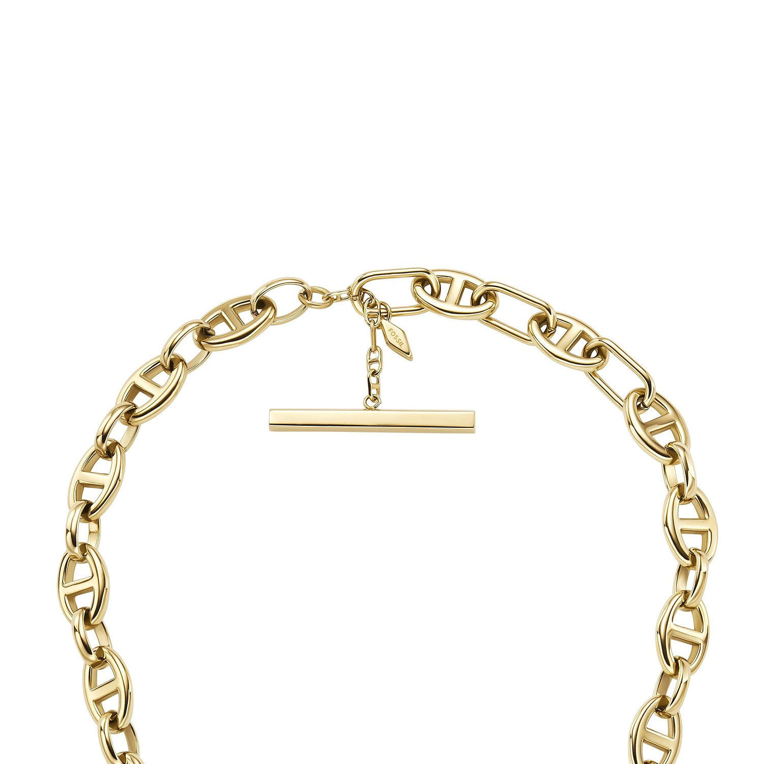 Stylische Fossil Ankerkette Heritage goldfarbend JF04521710b