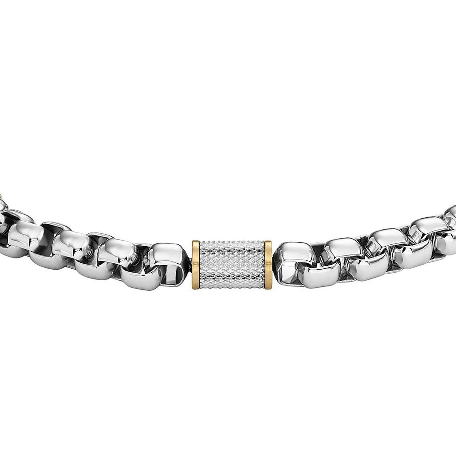 Rundes Bicolor Fossil All Stacked Up Edelstahl Armband JF04138998a