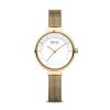 Bering Slim Solar Damenuhr Klassisch Gold poliert 14631 324