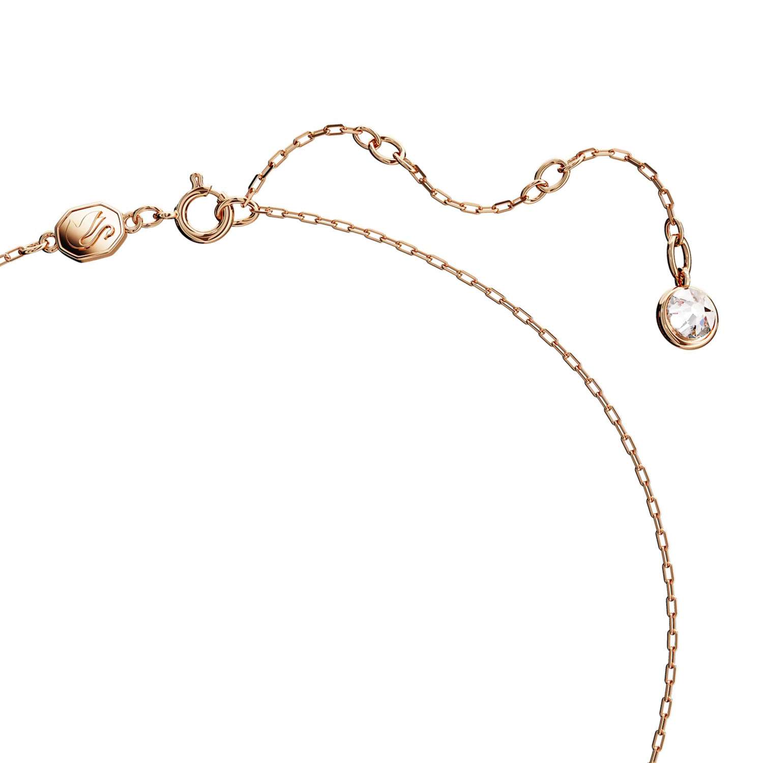Kleiner Swarovski Schwan Anhaenger in Rosegold 5647555b