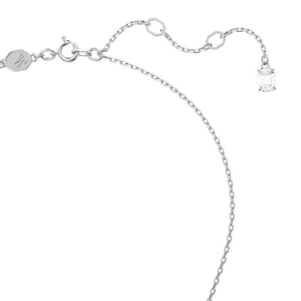 Swarovski Herz Collier weiss rohdiniert mit Baguetteschliff 5647924b