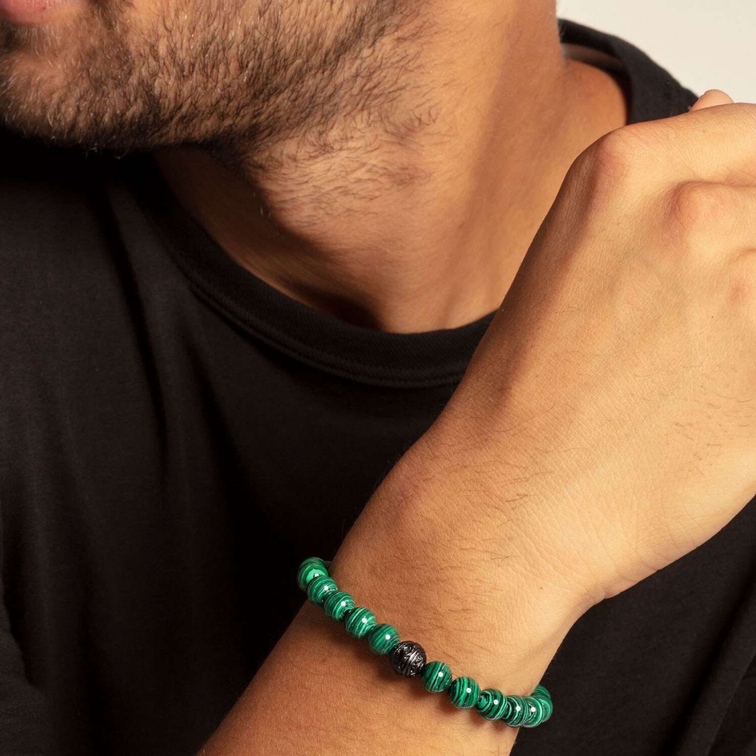 Gruenes Strech Armband von Thomas Sabo mit Malachit A1778 530 6 L19a