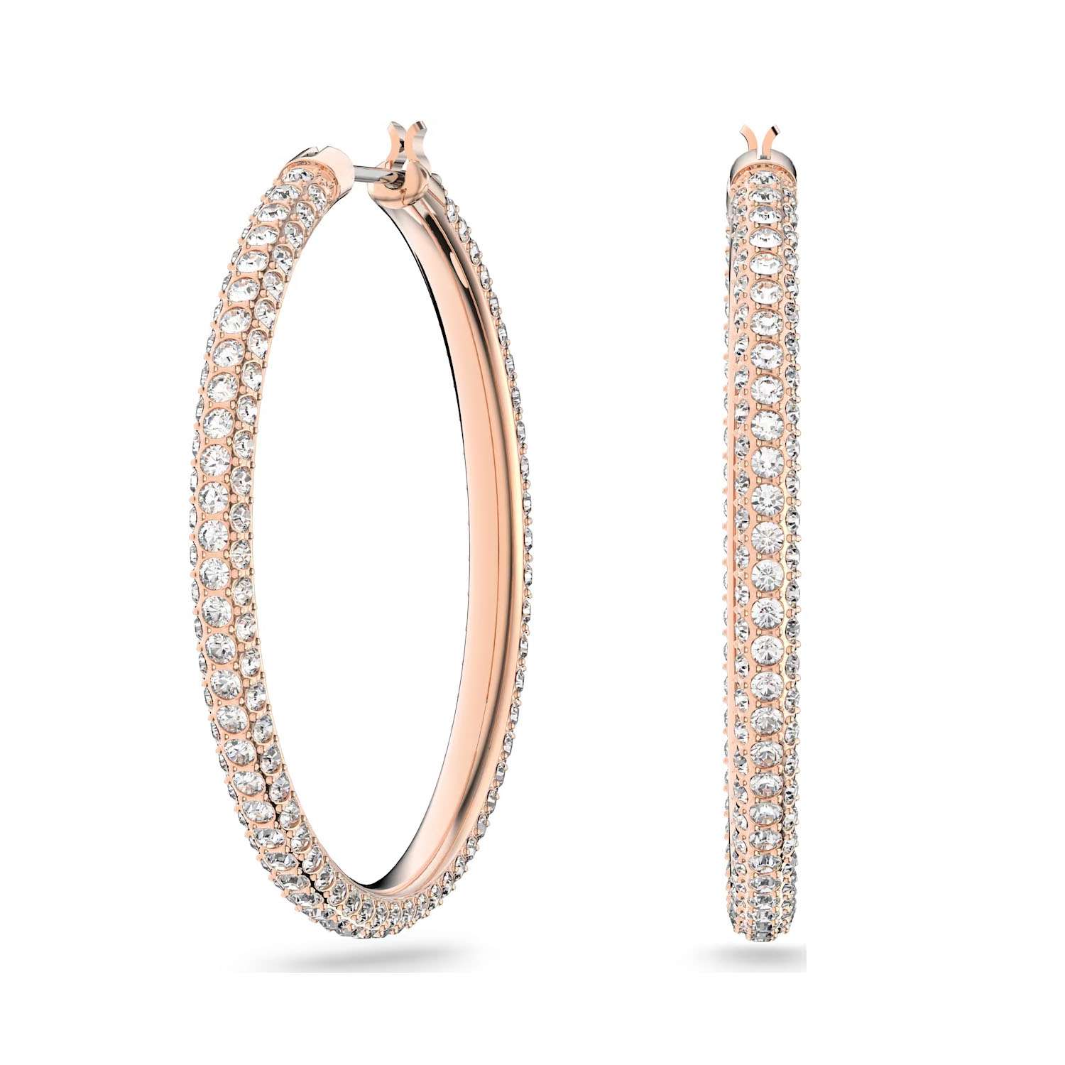 Luxurioese Creolen mit weissen Swarovski Kristallen 5633851