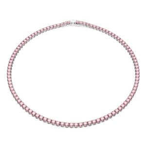 Zierliche Swarovski Tennis Halskette im Rundschliff