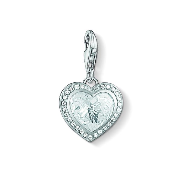 Thomas Sabo Charm Anhaenger Weisses Herz Zirkonia 1362 051 14