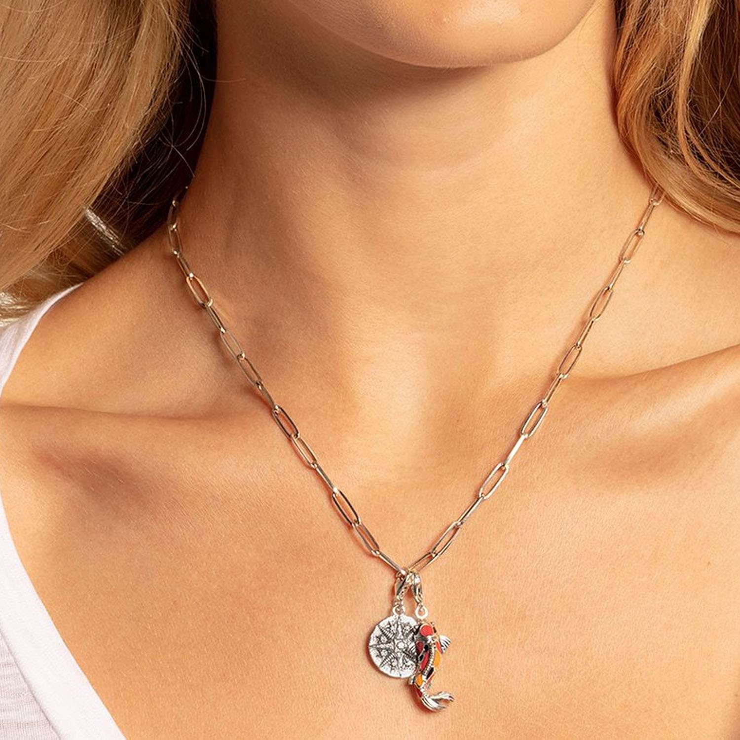 Thomas Sabo Silber Charm Anhaenger farbiger Koi 1702 664 7a