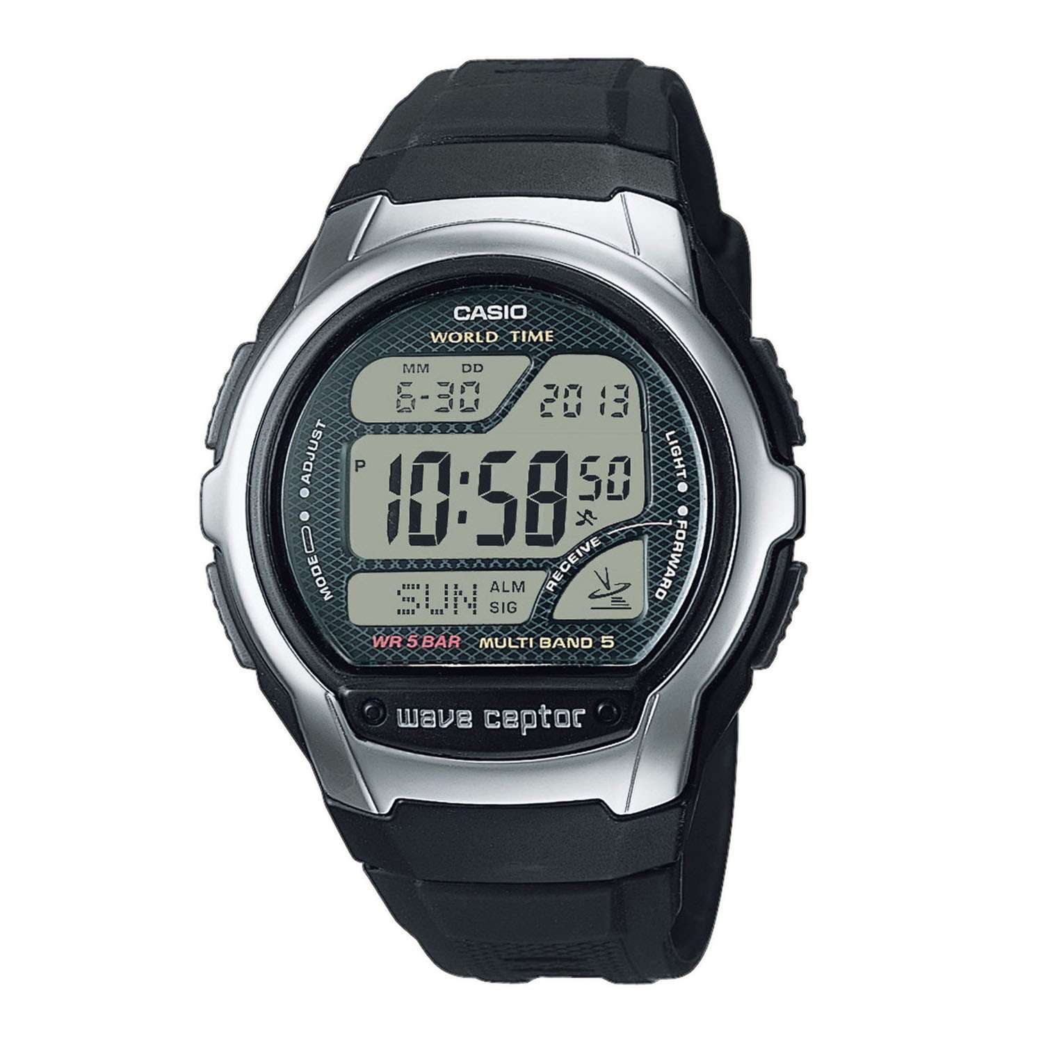Wave Ceptor Digitale Funkuhr mit Weltzeitfunktion WV 58R 1AEF