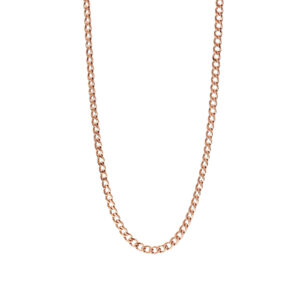 Klassische Fossil Charms Kette in Roségold lang