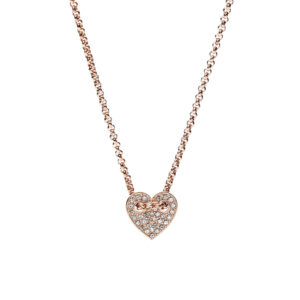 Rosévergoldete Fossil Herzkette Valentine