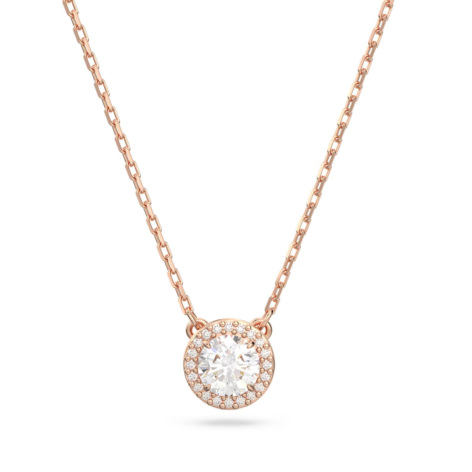 Rosegold Halskette Swarovski Constella mit Rundschliff 5636272